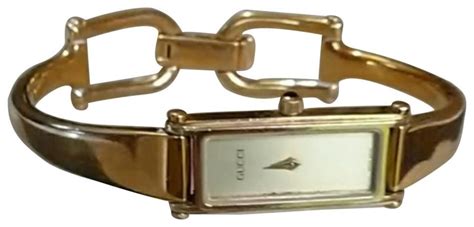 gucci gold horsebit bangle watch|vintage gucci gold bangle watch.